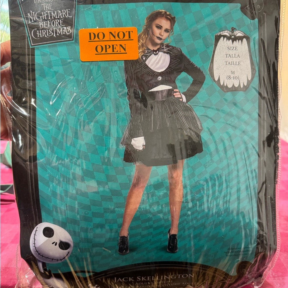 Jack Skellington Juniors Women’s Black Costume - Medium